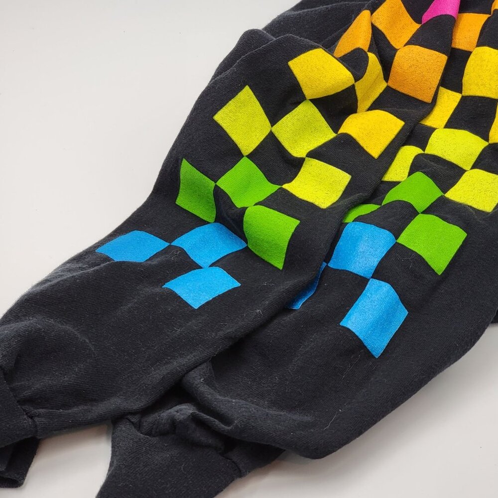 Polaroid Long Sleeve Graphic Tee With Rainbow Stripes On Back & Sleeves - 4X - Picture 13 of 16
